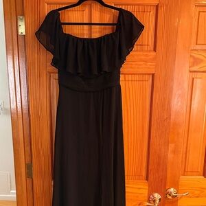 Elegant Black Ruffle Dress